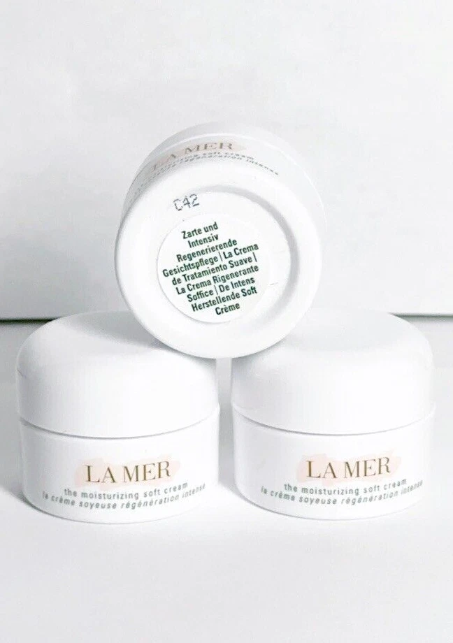 3 X Crema Suave Hidratante La Mer TAMAÑO DE VIAJE .12 oz/3.5 ml Fresca Foto 3 de 3