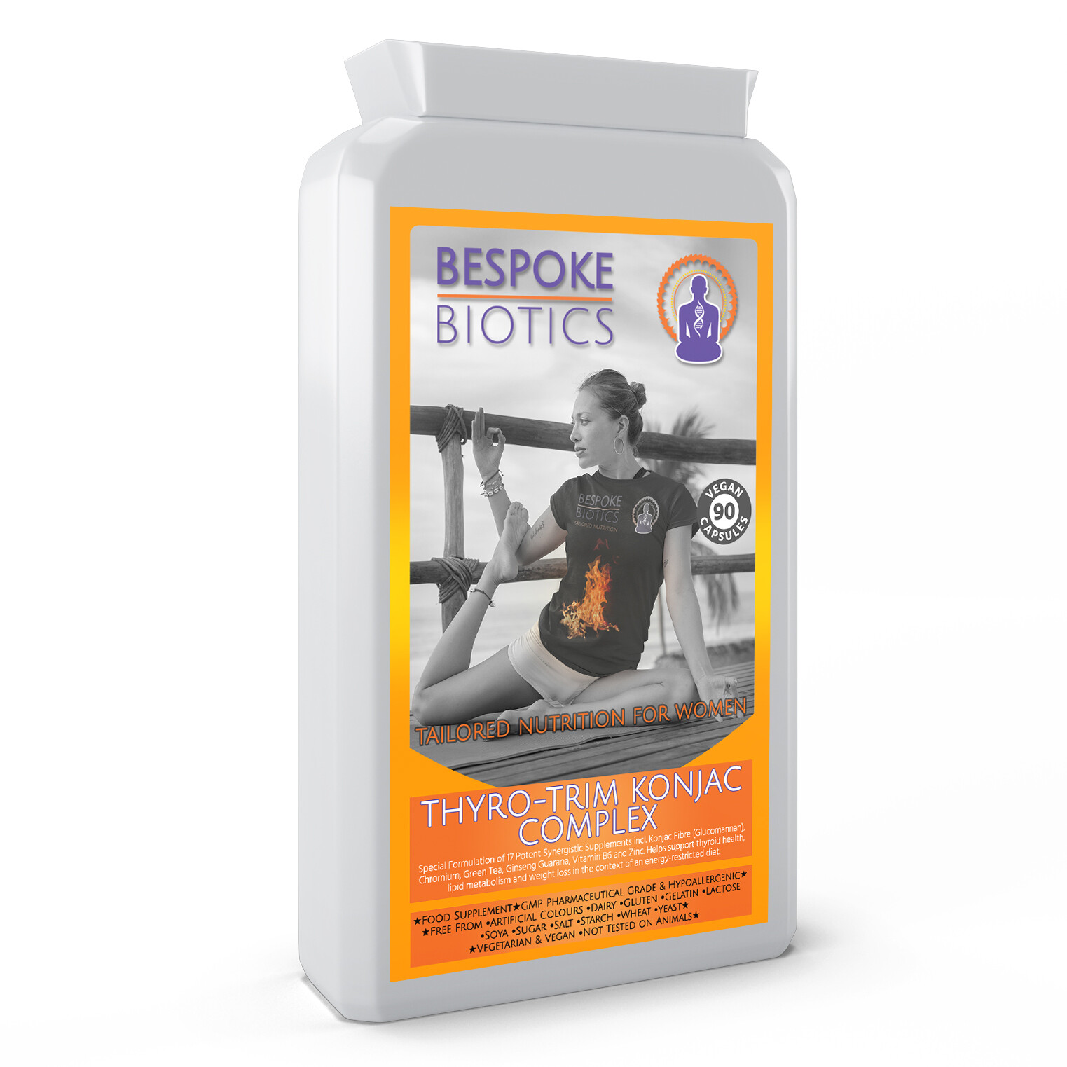 Thyro-trim KONJAC COMPLEX 90 Capsules Glucomannan Konjac Raspberry Extract