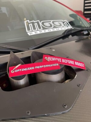 Hood Exit Exhaust Dump Tube Plug 3 inch w/Remove Before Boost Flag