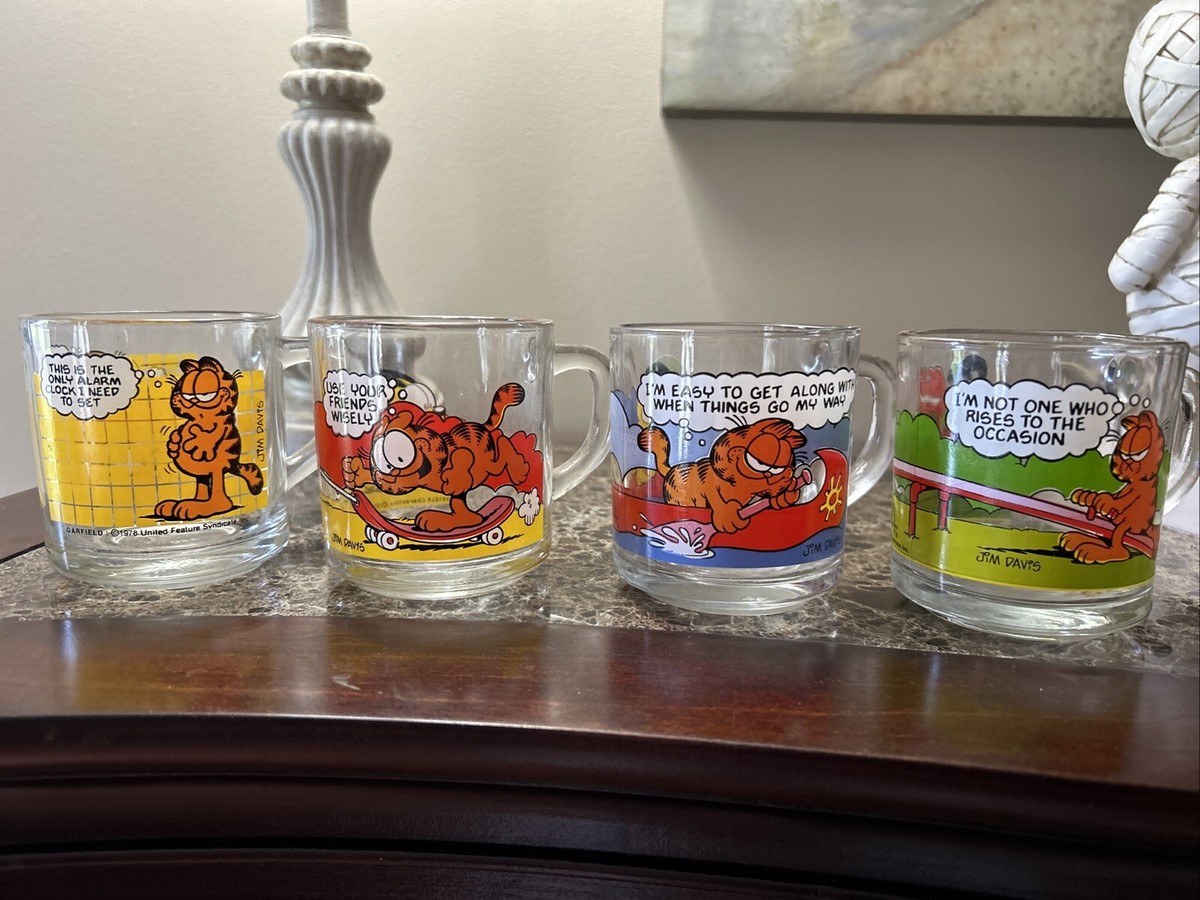ガーフィールド マクドナルド ビンテージ1978 激レア 人形 McD IB6B Vintage 1978 garfield glass mugs from McDonalds- Set Of 4 | eBay