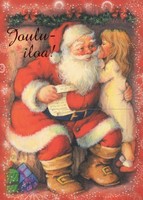 Weihnachtsmann Santa Claus Kinder Weihnachtsferien Postkarte Cpsm #PAK927.D