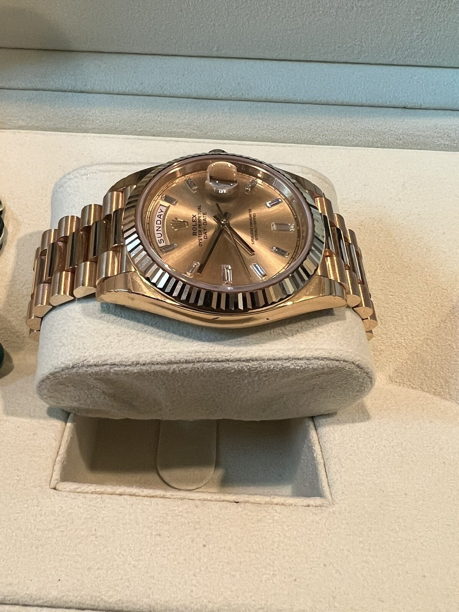 YA−MAN STA-212P GOLD Rolex Oyster Perpetual Day-Date Black Dial Automatic Men's