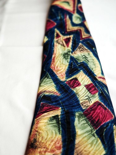 Corbata de seda Wohlen Zurich NUEVA longitud 60 pulgadas ancho 3,8 pulgadas abstracto mágico - Imagen 12 de 13