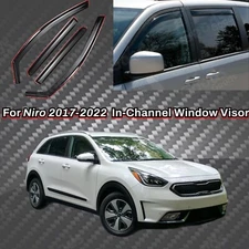 In-Channel Window Visors Sun Wind Snow Vent Side Deflectors  Fits Niro 2017-2022
