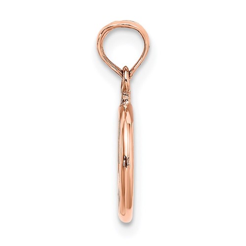 14k Rose Gold 3-D Peace Symbol Pendant D4053R - Picture 2 of 6