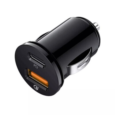 High-Speed USB-C 30W Dual-Port Fast Quick Charging Car Charger for Smartphone US