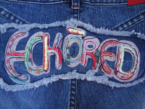 Ecko Red eckored Flared Leg Blue Jean, Embellished/Sequin, Children's Size 16  