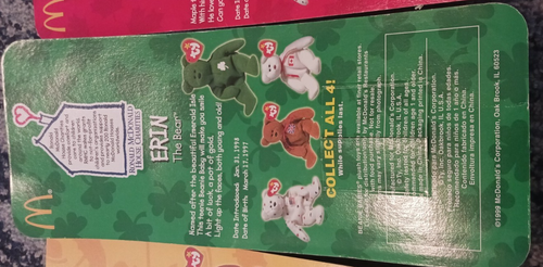 4er SET RONALD McDONALD HOUSE CHARITIES BÄREN -TY BEANIE BABYS 1999 NEU - Bild 8 von 10