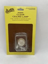 Houseworks  Clear Ceilin Frosted Etched Ceiling Lamp #2669 (12v)  1:12 Scale