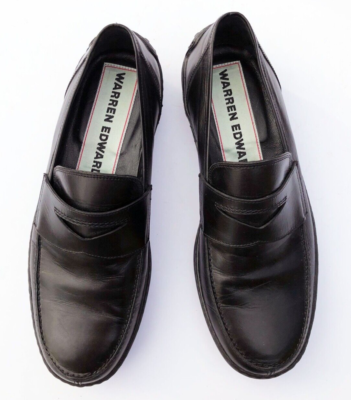 Warren Edwards Vintage 90s Black Leather Slip On Penny 
