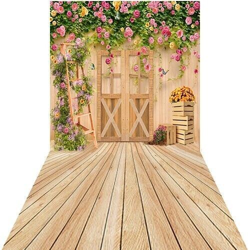 10'x20'CP Wooden Wall Floor Scenic Microfiber Fabric background