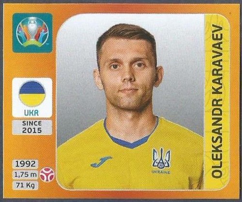 PANINI EURO TOURNAMENT EDITION 2020- #325-UKRAINE-OLEKSANDR KARAVAEV