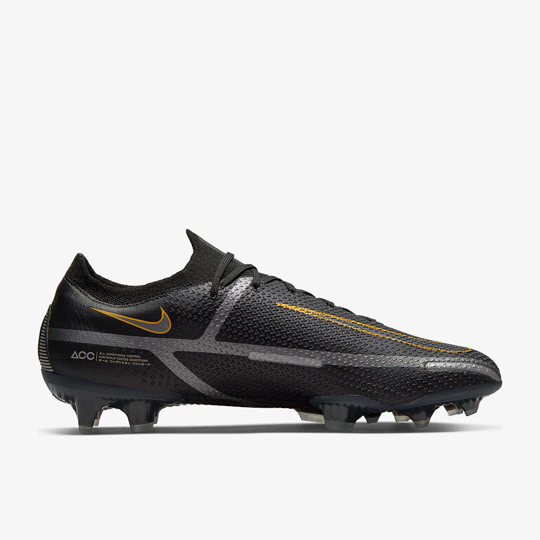 Nike Phantom GT2 Elite FG Black/Gold Soccer Football Boots Men