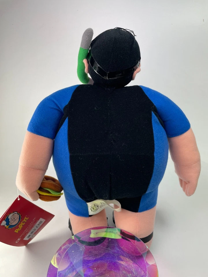 Kellytoy Popeye Wimpy Doll Plush King Features Snorkeling Wetsuit 2004 P1 - Image 4 of 4