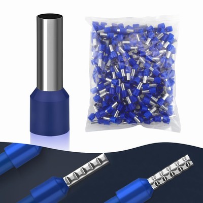 Ferrules 16mm² 300 Pack Ferrules 16mm² x 12mm Long Insulated-Blue...