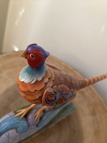 Jim Shore Heartwood Creek Pleasant Pheasant Bird 2010 Figurine *Chipped Tail* - Picture 5 of 7