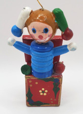 Jack In The Box Red Christmas Collectible Ornament
