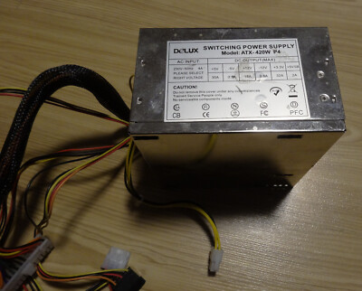 DELUX SWITCHING Power Supply ATX-420W P4 20+4Pin Netzteil 420W