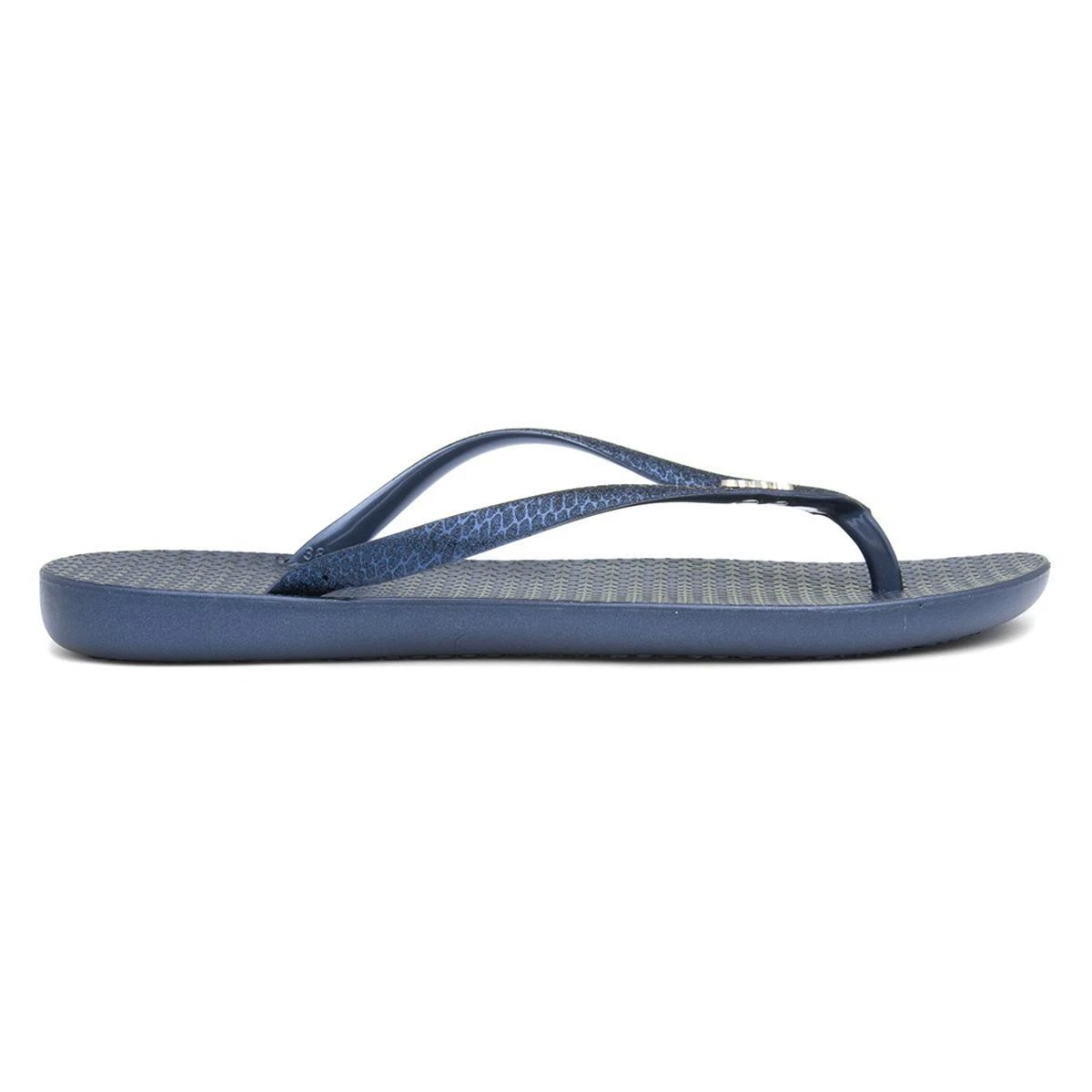 Coloko Womens Sandals Blue Adults Ladies Flip Flops Navy Slip On Glitter SIZE
