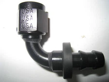 Andrews Motorsports,Legends Race Car, Twist-Tite 6AN x 90 Degree Hose End Black