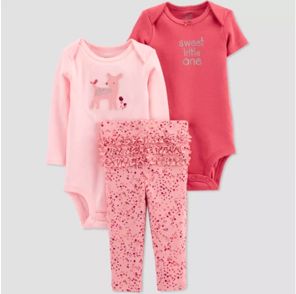 Just One You By Carter's Baby Girls' Panda/Deer/Cat Top & Bottom Sets - Image 4 of 4