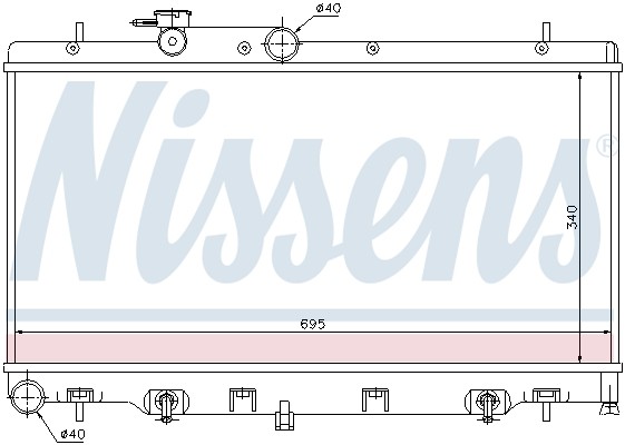 1X Nissens 64114 KüHler MotorküHlung FüR Subaru-image