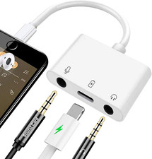 Iphone Microphone Adapter for Live-Streaming, Microphone  3.5Mm Headphone Adapt