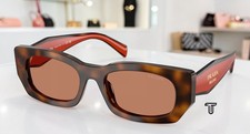 PRADA PR B05S 01K90Q Juniper Tortoise Cotto Brown 53 mm Women's Sunglasses