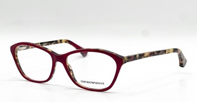 Emporio Armani EA 3040 5266 Top Purple On Havana Cat Eyeglass Frames 55-16-140