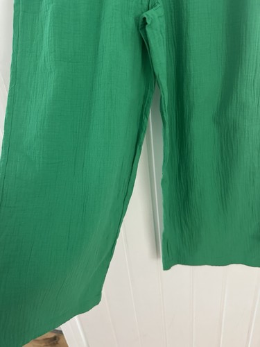 Boden Cropped Double Cloth Trousers Sapling Green Size 14R - BNWT - Picture 3 of 5