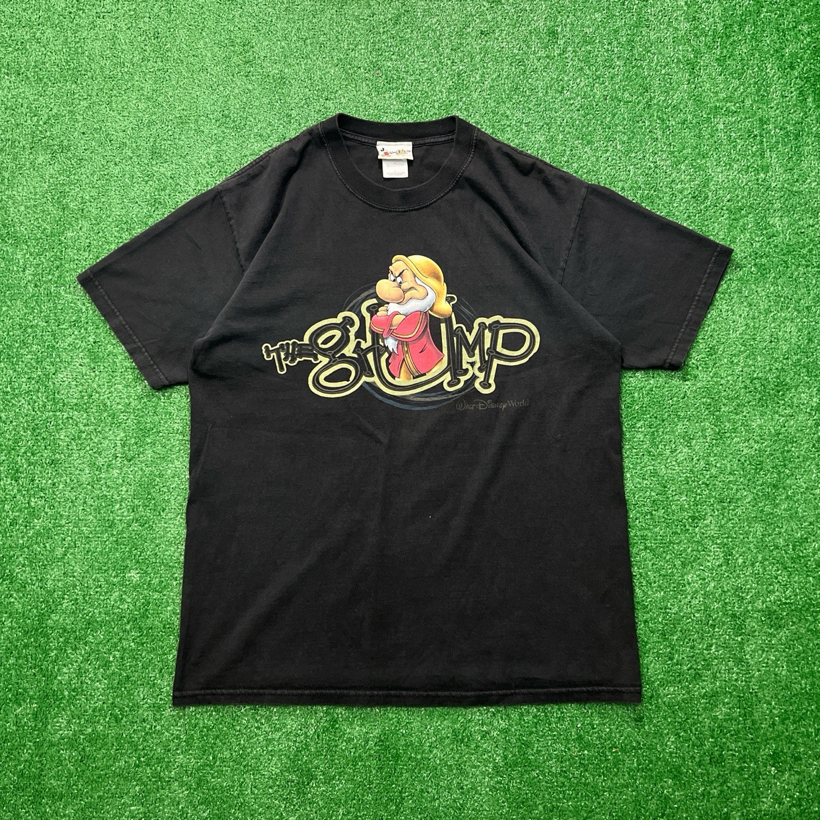 Vintage Walt Disney World Grumpy Tshirt Black XL Unisex VTG Cartoon