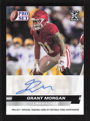 Grant Morgan 2022 Pro Set Draft Autographs Auto #PSA-GM1