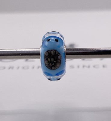 Trollbeads Blue Glass Turtle Bead   New, Retired Design