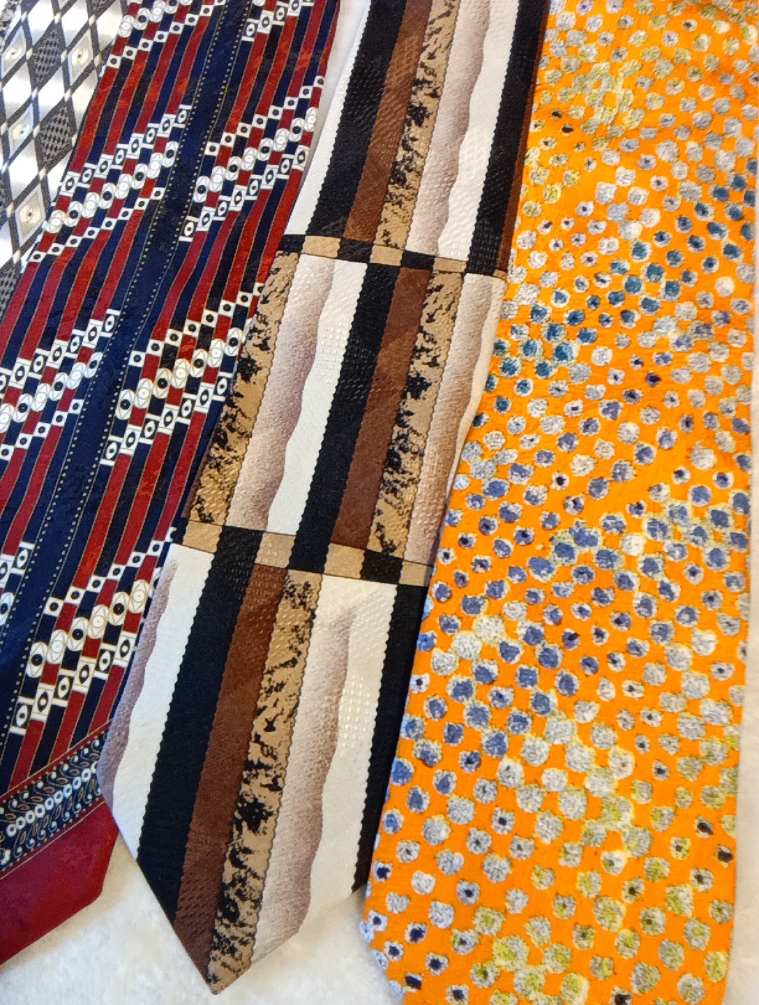 8 Bold Statement Neckties 52-60" Multi Colored Az… - image 5