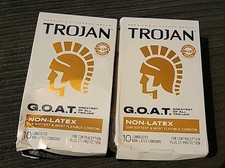  2 Trojan G.O.A.T 10 Condoms Each  EXP: 6/27  READ  