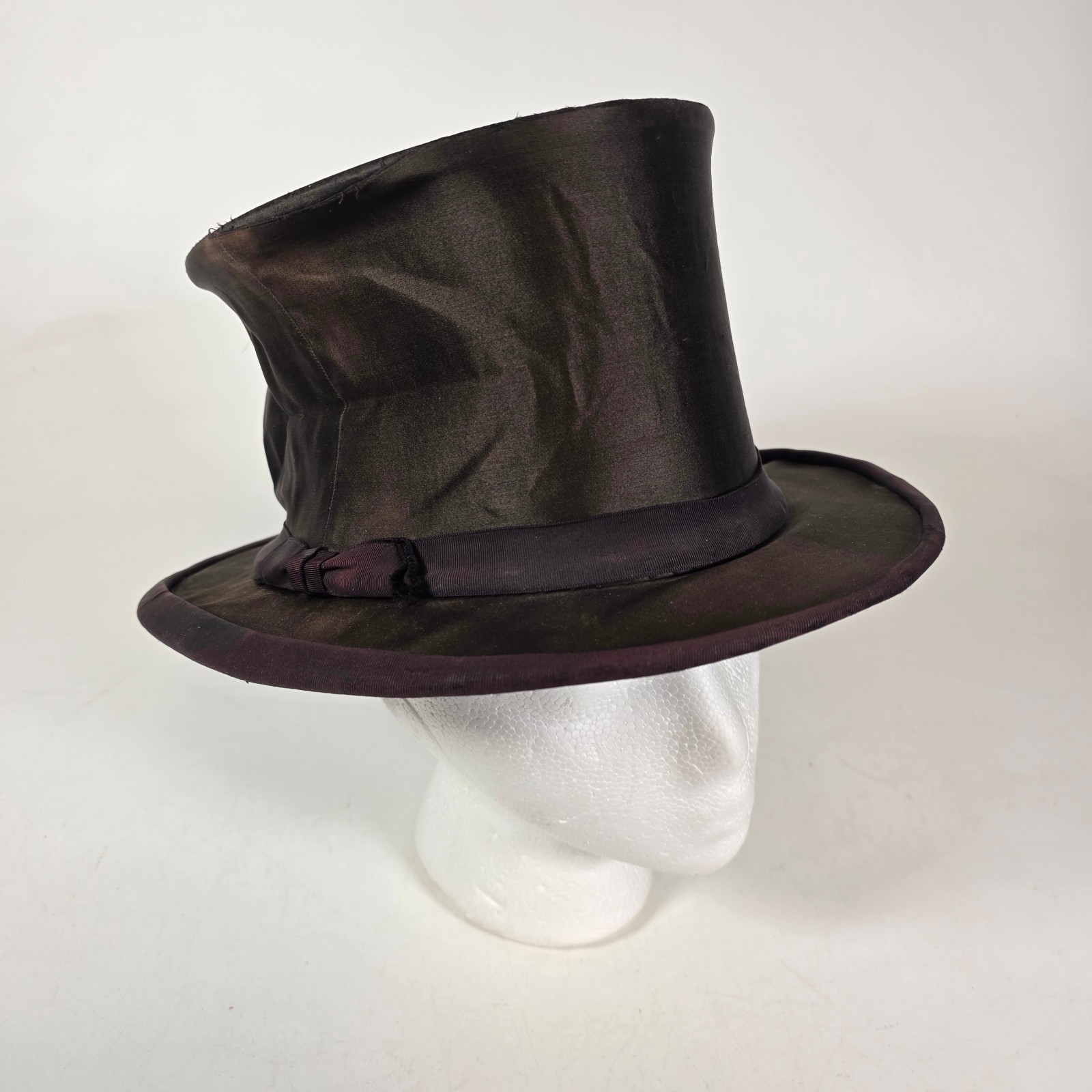 Collapsible Top Hat • Opera Hat •  Antique Silk •… - image 15
