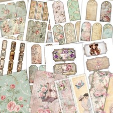 Junk Journal Scrapbooking Pages, Tags, Ephemera, Craft Supplies, Paper Crafts,