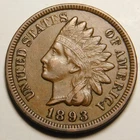 1893 Indian Head Cent Penny EF-AU  "Actual Coin Pictured"