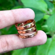Handcrafted Hammered Copper Wrap Ring   Rustic Elegance in Every Curve All Size
