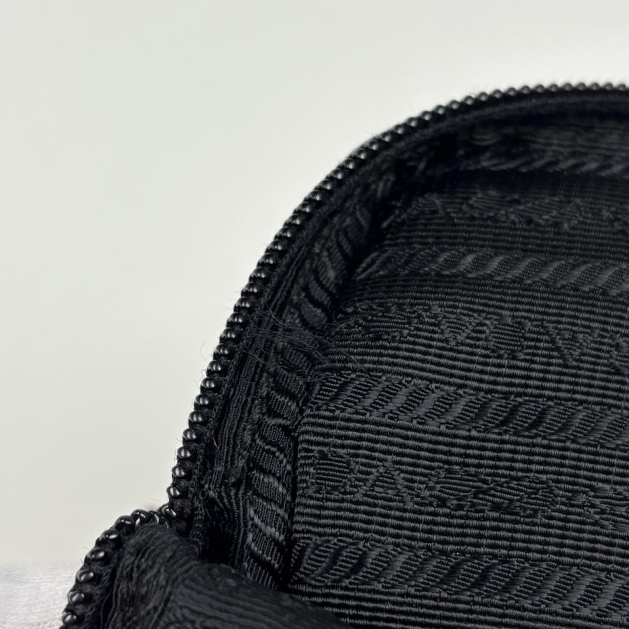 PRADA Plate Waist Bag Body Bag Nylon Black 16cm #BS1875 thumbnail 7