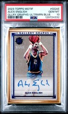 PSA 10 ALEX ENGLISH #/49 Auto - 2023 Topps Motif Gallery Graphs ULTRAMARINE BLUE