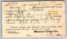 C.1886 ST. LOUIS, MO MISSOURI CLASS CO. POSTAL CARD W. SOMERVILLE Postcard Q24
