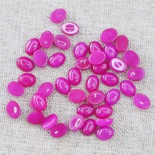 50pcs Natural Rose Red Stone Oval CAB CABOCHON 6X8mm for DIY Jewelry No Holes