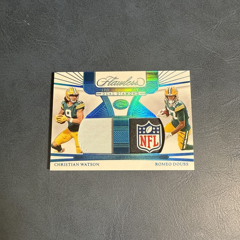 Panini Flawless 2024 Dual Diamond 1/1 Memorabilia Watson Doubs Packers #DDM-GB