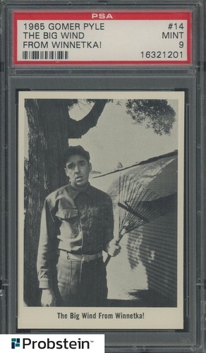 1965 Fleer Gomer Pyle #14 The Big Wind From Winnetka! PSA 9 MINT