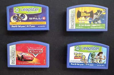 Lot Of 4 LeapFrog Leapster Explorer Learning Games Cars/Toy Story/Batman/Wall-E