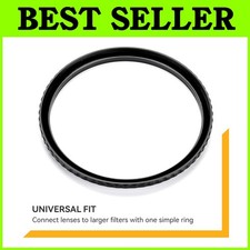 Knurled Brass Step-Up Ring for Lens Filters - 49mm to 77mm