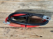 2 ft 4 AWG Battery Power Inverter Cables with 3/8" Lugs Positive Negative