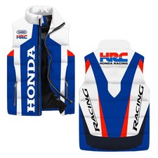 Gilet giubbotto imbottito senza maniche con logo Honda Racing HRC - 6 disegni