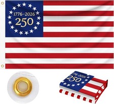 3x5 Ft 250 Year American Anniversary Flag 1776-2026 USA 250th Years Banner Decor